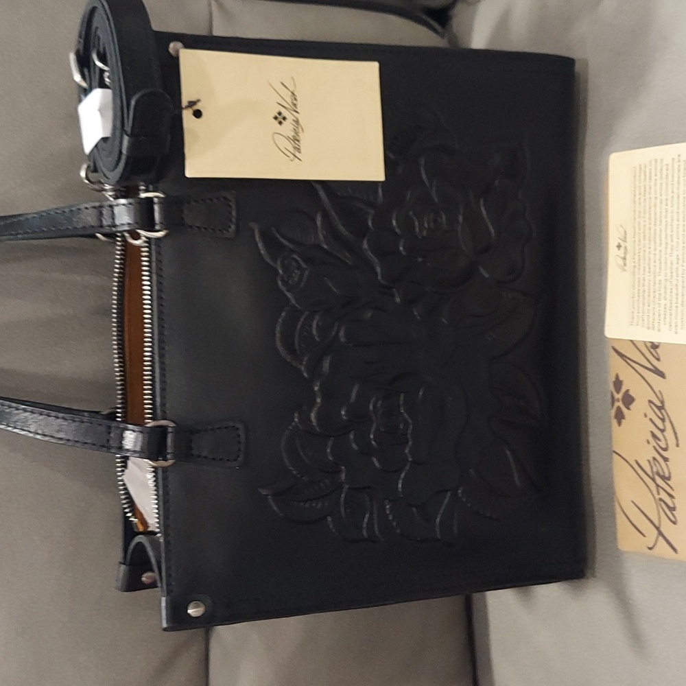 PATRICIA NASH Rose Tooled Tote Black - Picture 4 of 13